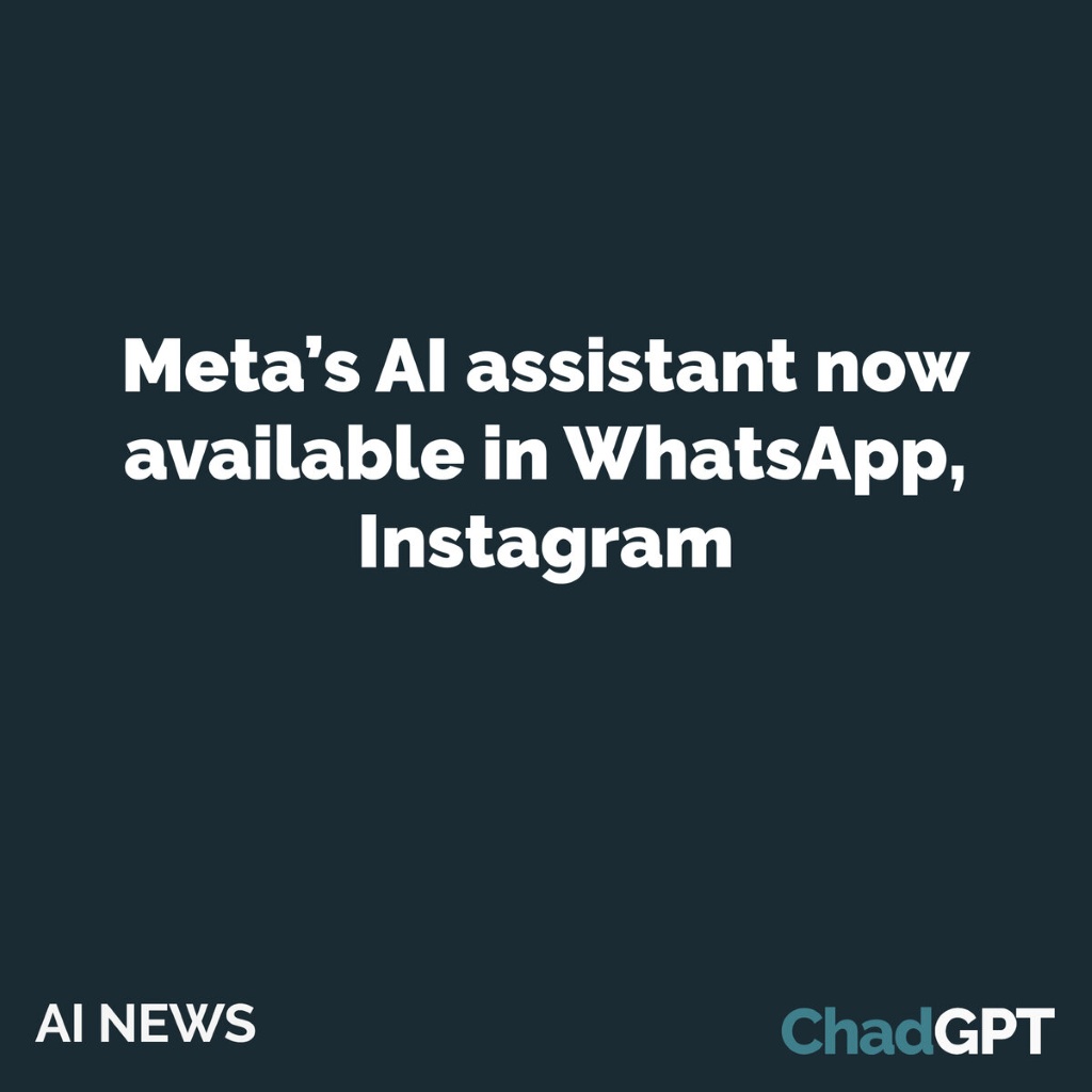 Meta’s AI assistant now available in WhatsApp, Instagram