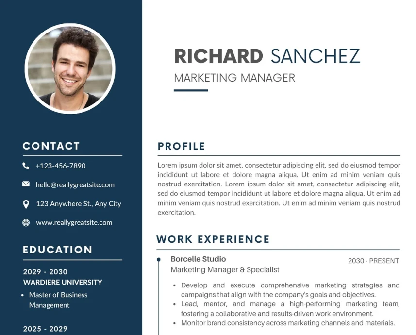 ChadGPT features, HR and recruiting resume sample