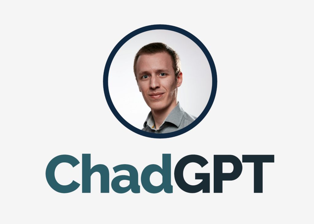 ChadGPT Logo & Pic of Chad