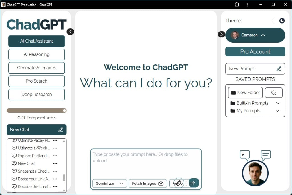 ChadGPT Zoom Level 100%