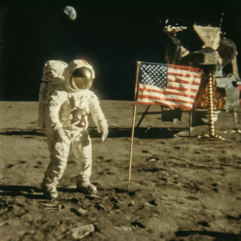 Generate stunningly realistic, vintage-style moon landing photos with this ready-to-use AI prompt. Get that perfectly imperfect old iPhone look in seconds.